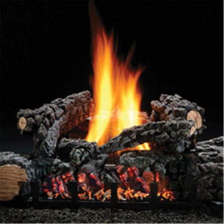 RICKIS RUGS Hargrove Manufacturing 22 Inch Highland Glow Vent-free Log Set LP Variable Flame RI1655084